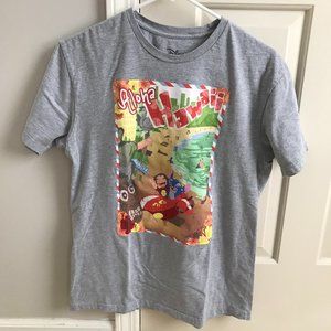 🌴 DISNEY LILO & STITCH Aloha Hawaii Gray Graphic T-Shirt 🌴